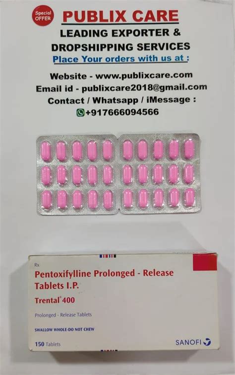 Trental 400mg Pentoxifylline At Rs 150 Stripe Pharmaceutical Tablets