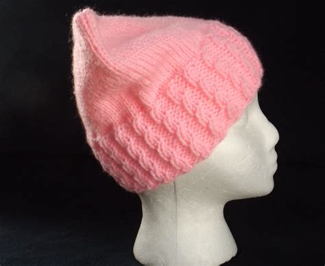 Pussy Hat Protest Hat Cat Ear Hat Pink Protest Hats Etsy