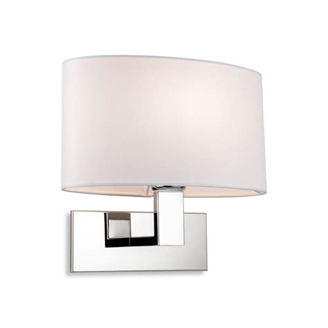 Firstlight Webster Single Wall Light In Chrome Finish With Cream Shade 4937ch Lighting From