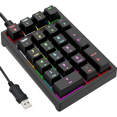 Teclado Num Rico Mec Nico Con Cable Usb Con Retroiluminaci N Led Rgb