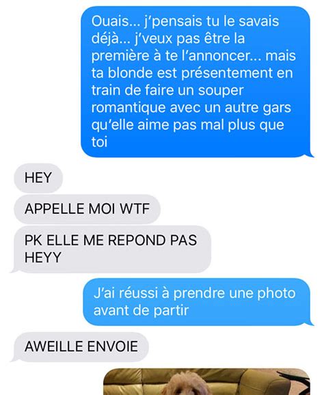 Il apprend que sa blonde soupe avec un autre gars Page Actualité