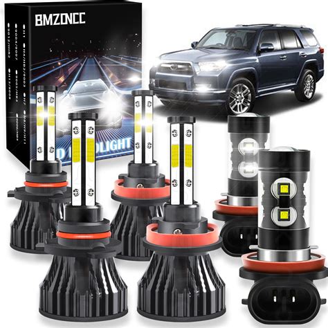 Bmzoncc H Led Headlight H Fog Light Bulbs Combo For Toyota