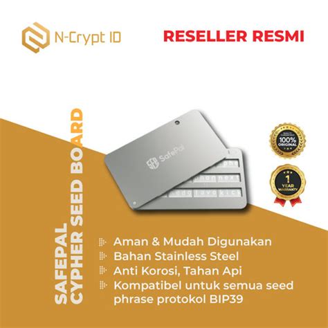 Promo SafePal Cypher Seed Board Cryptocurrency Crypto Wallet Stainless ...