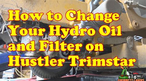 How To Change Your Hydro Oil And Filter On A Hustler Trimstar Youtube