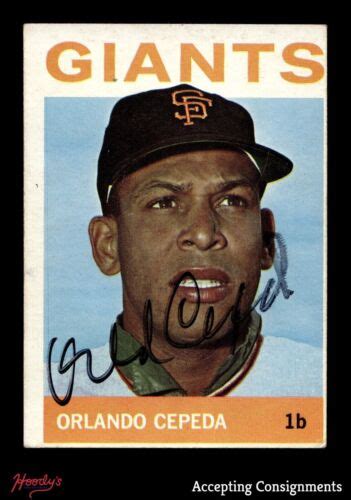 1964 Topps 390 Orlando Cepeda Giants Autograph Signed AUTO W JSA COA