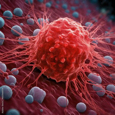 Cancer Cells Dividing Malignant Tumor Cancerous Cell Spread In A Human Body Caused By