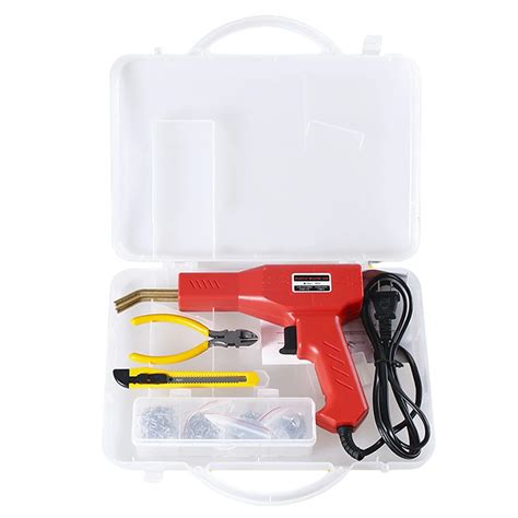 Power W Hot Stapler Plastic Welder Gun Welding Tools Kit With Pcs Types Staples For