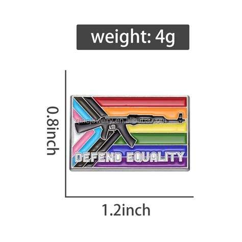 LGBT Rainbow Pride Enamel Pins Defend Gender Equality Brooches Lapel Badge Bisexual Gay