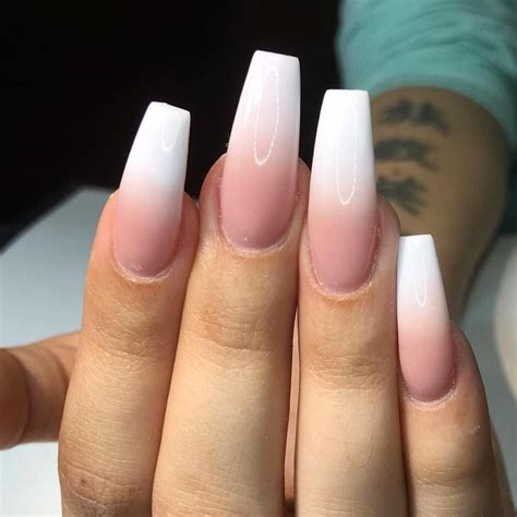 Nude Ombre Nails Coffin