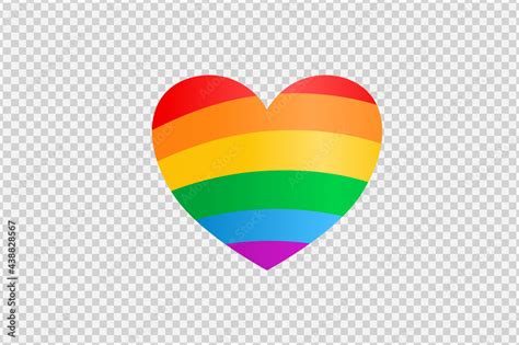 Rainbow Lgbt Heart Shape Isolated On Png Or Transparent Background Symbol Of Lgbt Gay Pride