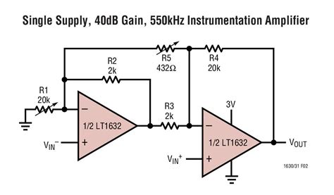 LT1633 Typical Application Reference Design Analog Amplification