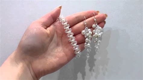 Браслет из хрусталя и жемчужных бусин - YouTube