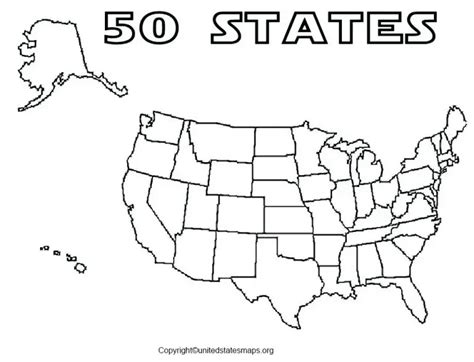 US Coloring Map | United States Coloring Map [USA]