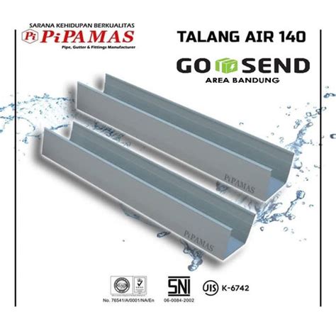 Jual PER 150 CM PIPAMAS TALANG KOTAK PVC ABU TEBAL TALANG AIR HUJAN