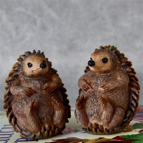 Native Australian Brown Echidna Statue - Set Of 2 | Dalisay