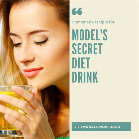Model's secret diet drink, skin glow, weight management