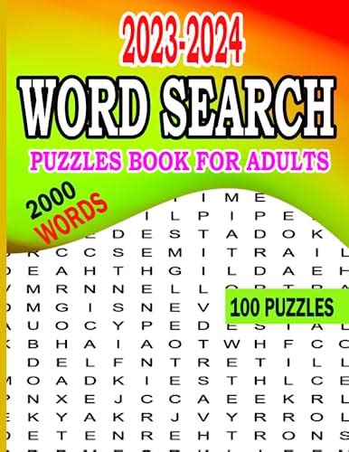 2023 2024 Word Search Puzzles Books For Adults 2000 Words To Find 100