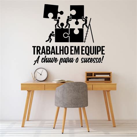 Adesivo De Parede Decorativo Trabalho Em Equipe Empresa Elo