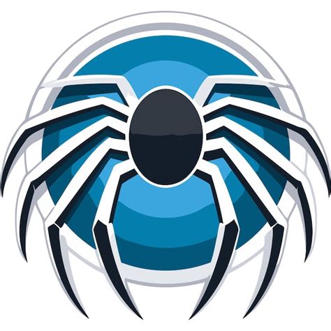 Desenho De Logotipo De Aranha Legal E Moderno Esquema De Cores Azul