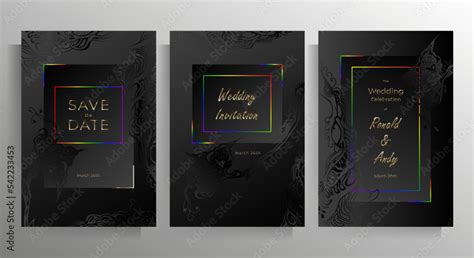 Invitation Design For A Gay Or Lesbian Wedding Set Of Vector Templates Stock Vector Adobe Stock