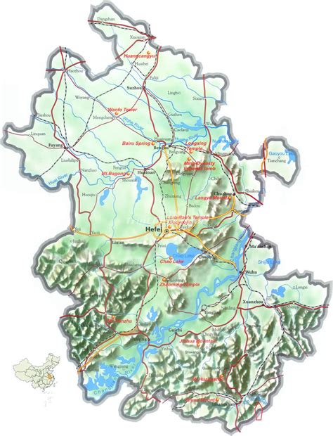 Maps of Anhui