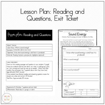 Sound Energy Worksheet And Activities By Endeavors In Education TPT