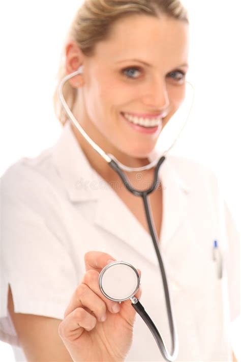 Blonde Krankenschwester Stockbild Bild Von Betrieb Blond