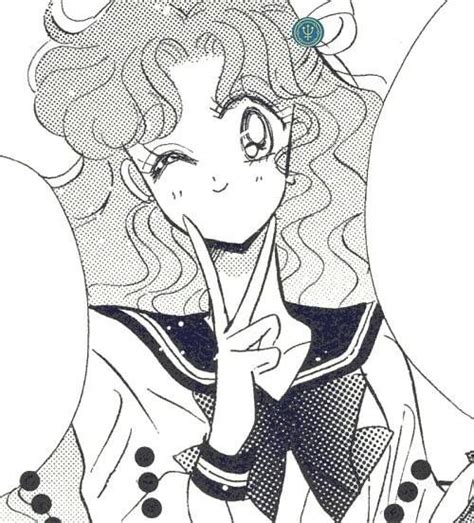 An Anime Girl With Curly Hair And Polka Dots On Her Face Holding Up