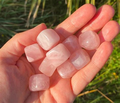 Rose Quartz Tumbled Pink Quartz Uk Love Stone Rose Quartz Tumble