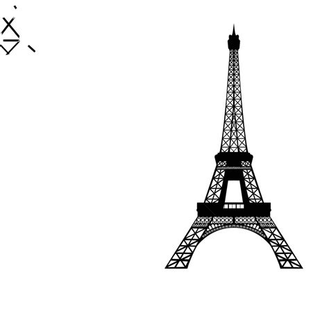 Torre Eiffel Vector Negro