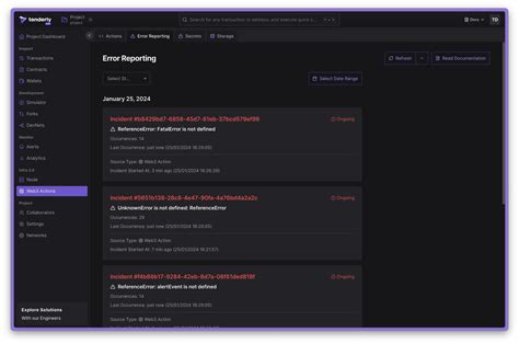 Error Reporting - Tenderly