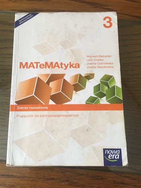 Podręcznik Matematyka 3 Nowa Era W Babiański Krotoszyn Kup teraz