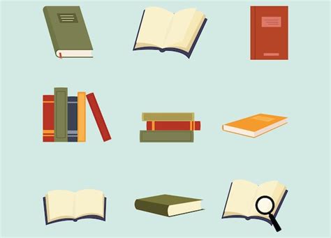 Premium Vector Set Of Books In Flat Design Vector Illustration