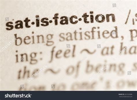 Definition Word Satisfaction Dictionary Stock Photo 261525686