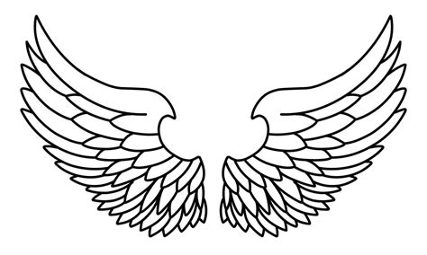 Free vector angel wings line art and outline 16126687 Vector Art at ...