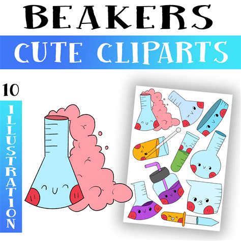 Beakers Clipart Science Clipart Lab Clip Art Chemistry Clip Art