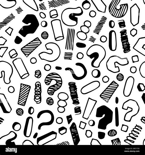 Exclamation Mark Pattern Seamless Print Of Comic Punctuation Marks