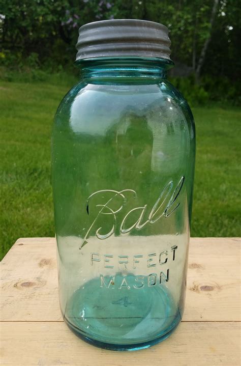 Ball Perfect Mason Blue Green Glass Jar Available In Our June Th