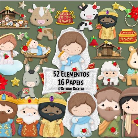 Super Kit Digital Presépio Natal Png Scrapbook Png Elo7