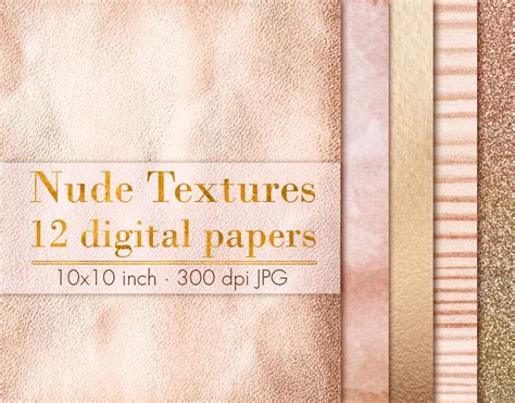 Nude Pink Digital Papers Pink Digital Paper Pack Nude Textures Nude Background Beige