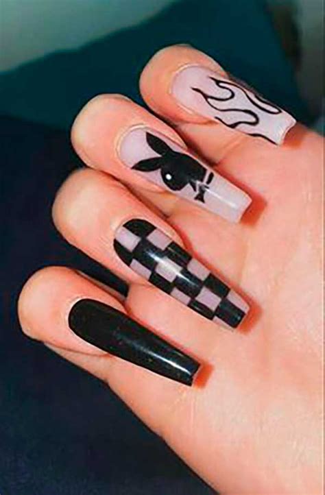 20 DiseÑos De UÑas Negras 2024 Decoradas Y Aesthetic