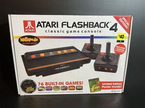 Atari Flashback 4 Console System Tested Wireless Controllers Joysticks