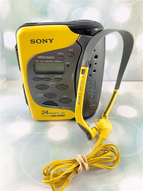 Yellow Walkman Cassette Player