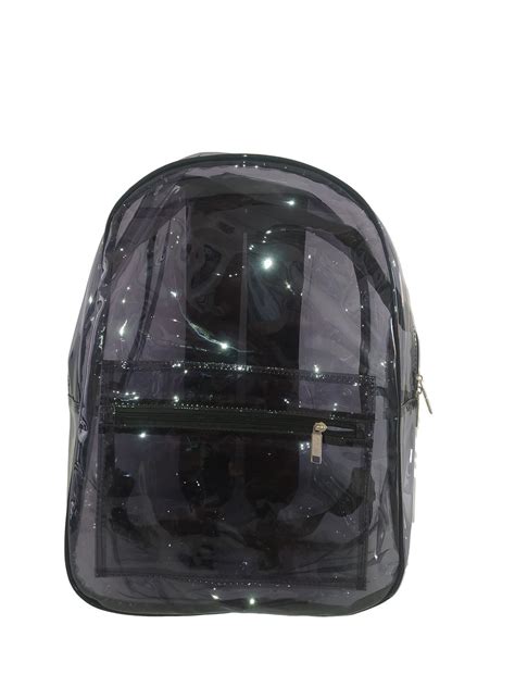 Mochila Transparente Pvc Preta Bolsas Jp Mochilas