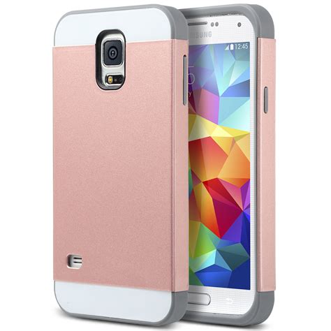 Rose Gold Shockproof Rugged Hybrid Hard Cover Case For Samsung Galaxy S5 I9600 Ebay