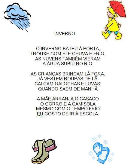 Texto Sobre O Inverno - O inverno: Texto e Atividades - SÓ ESCOLA