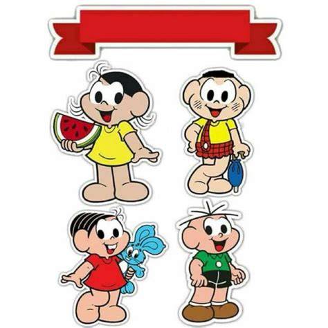 Topo de Bolo Turma da Mônica - Topper de Bolo Personalizado