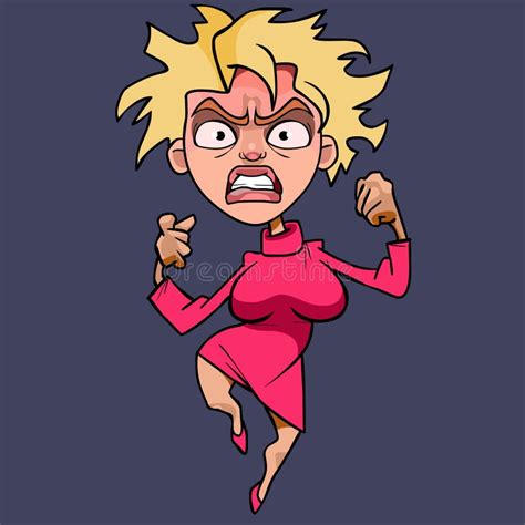 Dessin Animé De Fille Blonde Conduisant Une Voiture De Sport Illustration de Vecteur