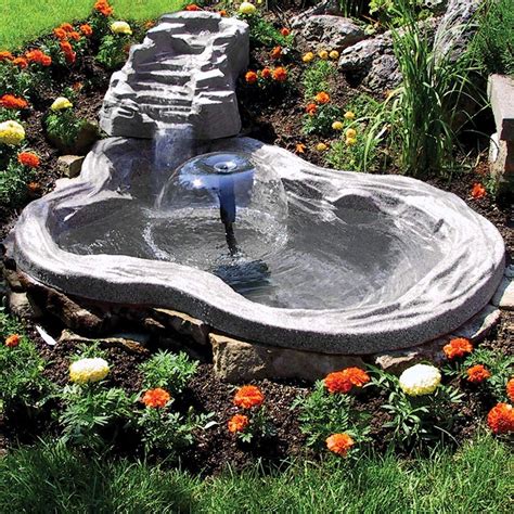 Algreen alg91959 tranquility outdoor preformed water garden pond ...