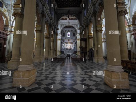 Lecce Puglia Italy Inside Interior Of Virgin Mary Cathedral